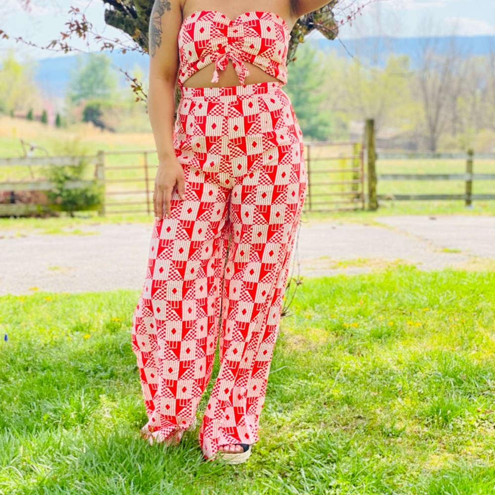 Patterned light weight jumpsuit